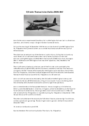 A preview of a PDF biography for Challes, John Thomas Irvine